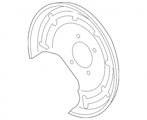 Brake Disc Cover Rear Left Chevrolet Equinox 18-
