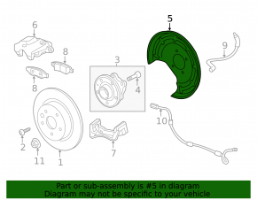 Brake Disc Cover Rear Left Chevrolet Equinox 18-