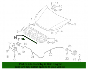Hood Seal Hyundai Santa FE Sport 13-18