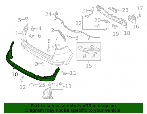 Kia Sportage 17-19 rear bumper lip structure without parking sensors