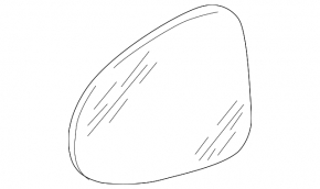 Right mirror element for Audi A3 8V 15-20, heated, auto-dimming, spherical
