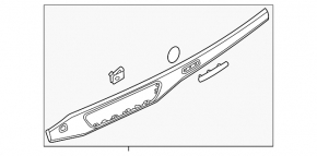 Front panel trim right Audi A4 B9 17- gray, quattro, scratches, broken fasteners