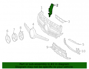 Right radiator grille deflector Mercedes CLA 250 17-19