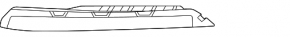 Front bumper mount, center upper right, Mercedes X247 GLB 20-26