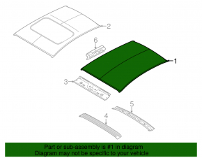 Roof metal Ford Fiesta 11-19 5d without sunroof