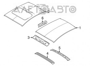 Roof metal Ford Fiesta 11-19 5d without sunroof