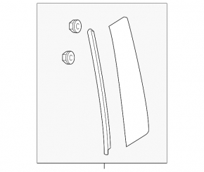 Door trim side rear left Mazda 3 19- 4d front