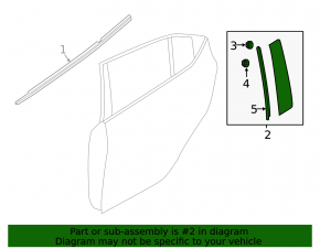 Door trim side rear left Mazda 3 19- 4d front