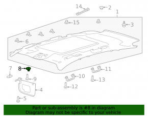 Ford Escape MK3 Driver's Sun Visor Hook 13-19 Gray