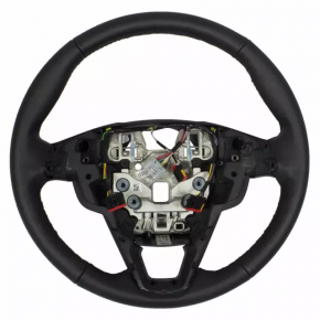 Naked steering wheel for Ford Fusion mk5 13-16, black rubber, scuffs, torn