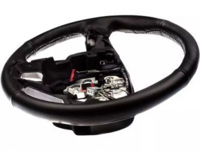 Naked steering wheel for Ford Fusion mk5 13-16, black rubber, scuffs, torn