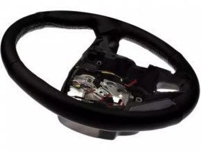 Naked steering wheel for Ford Fusion mk5 13-16, black rubber, scuffs, torn