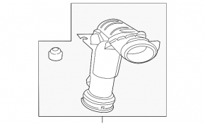 Air duct for the Lincoln MKC 15-19 2.3T turbocharger