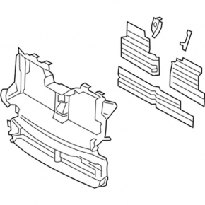 Lincoln MKX 16-18 radiator deflector louver assembly