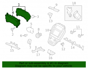 Lincoln MKC 17-19 instrument cluster
