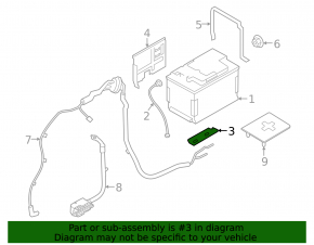 Lower battery mount for the Porsche Cayenne 19-26