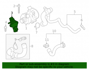 Thermostat housing assembly BMW F30 12-18 N20