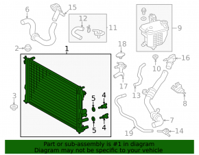 Toyota Prius 50 21-22 water cooling radiator