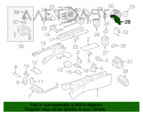 Mercedes W221 wood center console trim