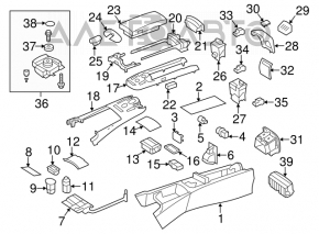 Mercedes W221 wood center console trim