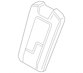 Volvo XC90 16-22 black leather upholstery for the 2nd row of rear center seats