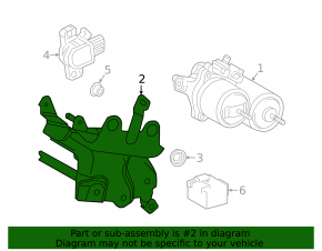 Brake booster bracket Lexus NX300h 15-21