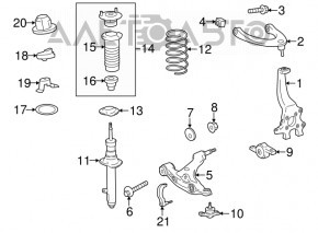 Front Left Shock Absorber Assembly for Lexus IS250 IS300 IS350 06-13 AWD