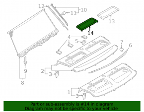 Left rear shelf panel for Audi A6 C7 12-18 beige