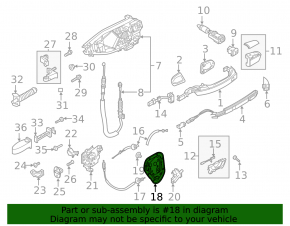 Inner front left door panel for Audi A6 C8 19-25