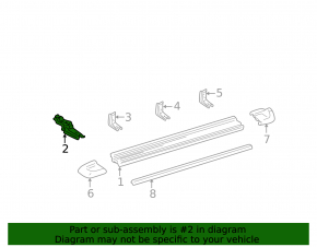 Front left step sill bracket for Lexus LX 00-07