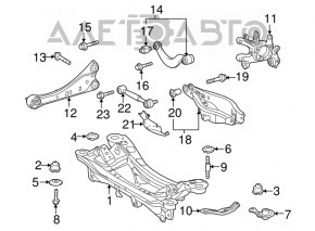 Rear subframe Lexus CT200h 11-13