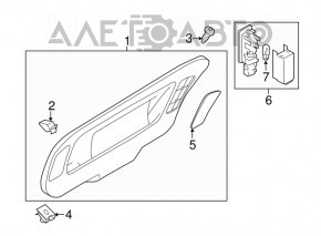 Trunk lid trim VW Passat b8 16-19 USA black