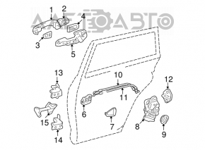 Toyota Highlander 2007 front right outer door handle