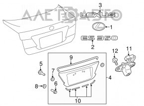 Lexus ES350 07-12 trunk lid ES350 emblem