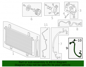 Air conditioning compressor-condenser hose Honda Civic XI FE/FL 22-24 2.0