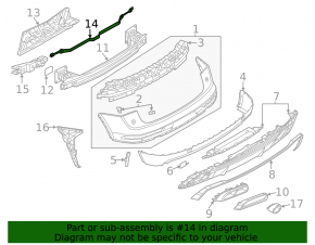 Audi Q5 rear bumper reinforcement strip 80A 18-24 metal