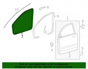 Door seal front right Kia Optima 11-15