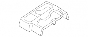 Central console trim with cup holders Hyundai Santa FE 19-20 poke, paint peeled off