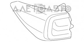 Subaru Outback 20-22 right outer fender light