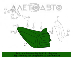 Light outer wing right Subaru Outback 20-22