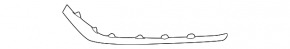 Left front bumper molding for Hyundai Sonata 18-19 sport, chrome