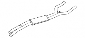 Exhaust line center section Porsche Cayenne 958 11-17 3.6