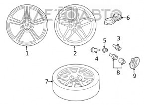 Wheel disk R20 x 9J Porsche Macan 15-18 graphite