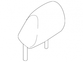 Headrest front right Mazda 6 13-17 cloth, black