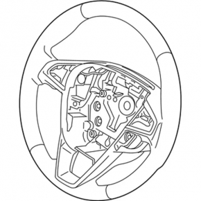 Ford Edge 19-24 black rubber steering wheel, ready for cleaning