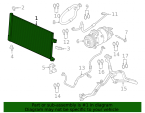 Air conditioner radiator condenser Jaguar F-Pace X761 17-