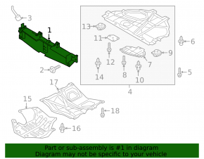 Mazda CX-9 16-23 radiator deflector assembly with motor, broken mounting