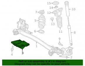 Left rear beam guard for Mazda CX-50 23-25