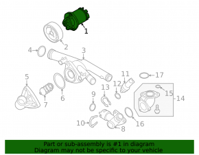 Cooling pump VW Passat b8 16-19 USA 3.6