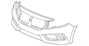 Front Bumper Bare Honda Civic X FC 19-21